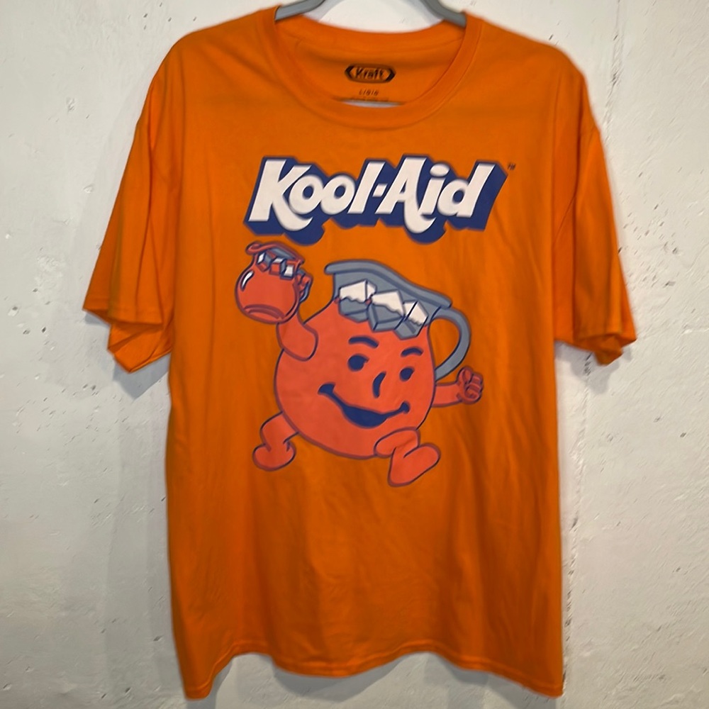 Mens “Kool Aid” graphic T-shirt size L / Orange